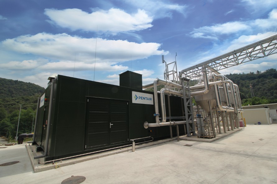 Pentair biogas upgrading system based in Italy